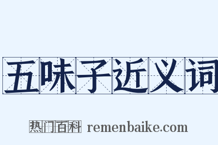 五味子近义词是什么意思的图片